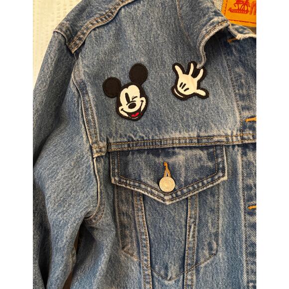 Levi's X Disney Mickey Mouse Women’s Denim Button Up Jacket Size L - Picture 2 of 15